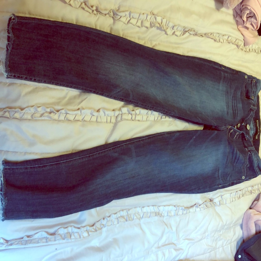 EXPRESS JEANS - High waisted medium wash blue jean